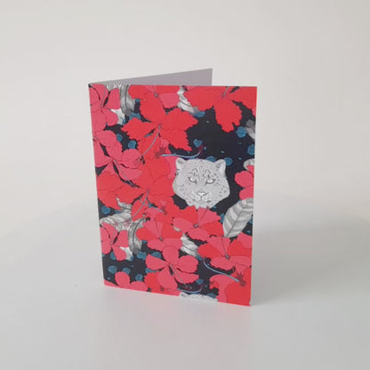 Paquete de 10 tarjetas de felicitación A6 (sobres prémium) Hibisco Salvaje negro