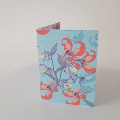 Paquete de 10 tarjetas de felicitación A6 (sobres prémium) Orchid Turquesa