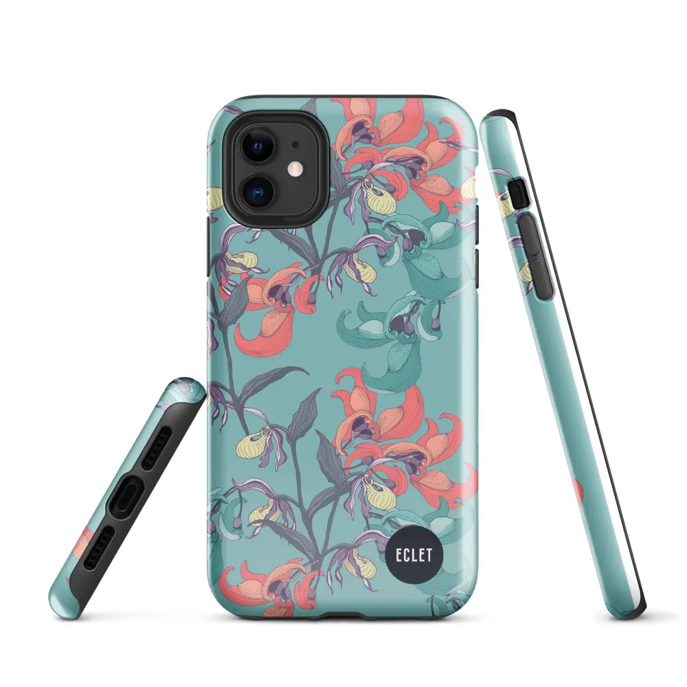 Funda para iPhone® modelo Orchid Turquesa©